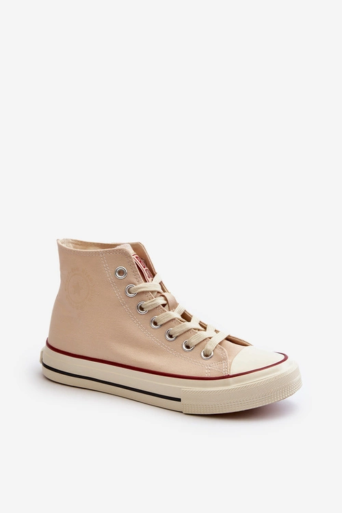 Trampki Damskie Wysokie Big Star NN274278 Beżowe